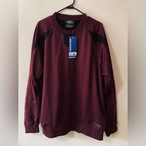 Charles River Sport Zone Crew Pullover, Size XL, Maroon/Black